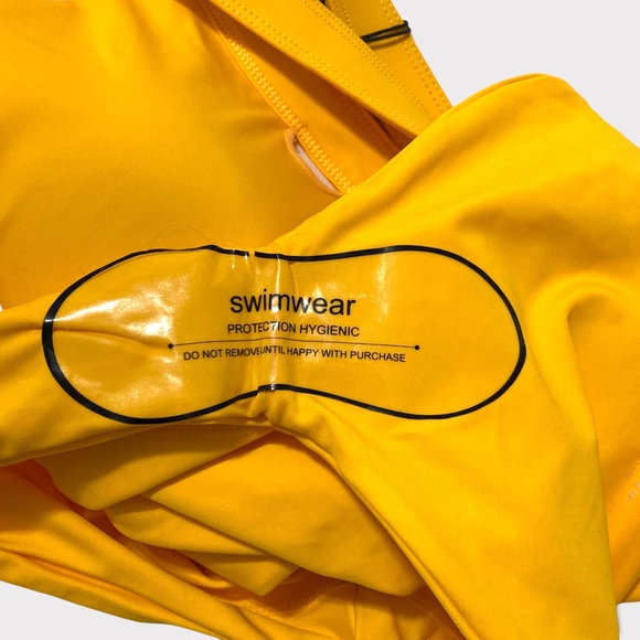 LDLA Los Angeles Santa Monica Yellow One Piece Swimsuit Size S NWOT - Picture 6 of 10